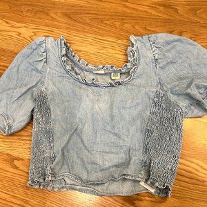 Levi's vintage ruffled denim shirt